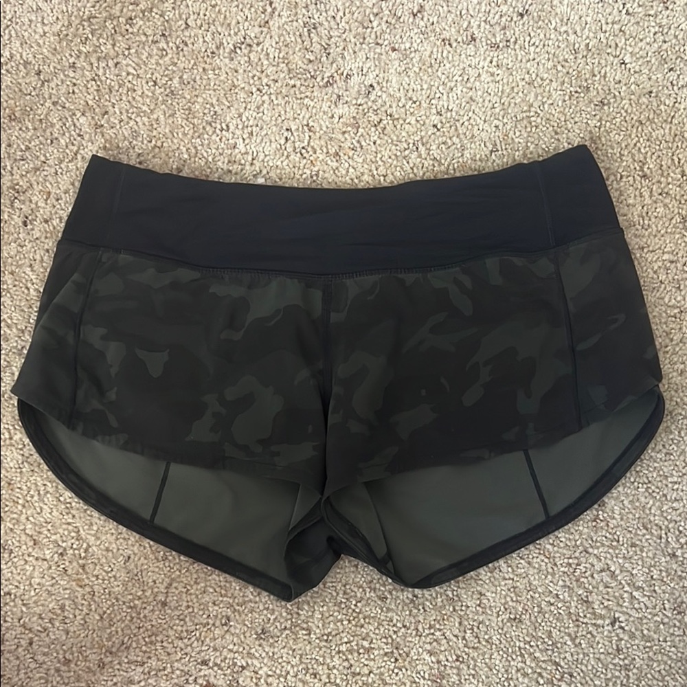 Lululemon Camo Speed Up Shorts